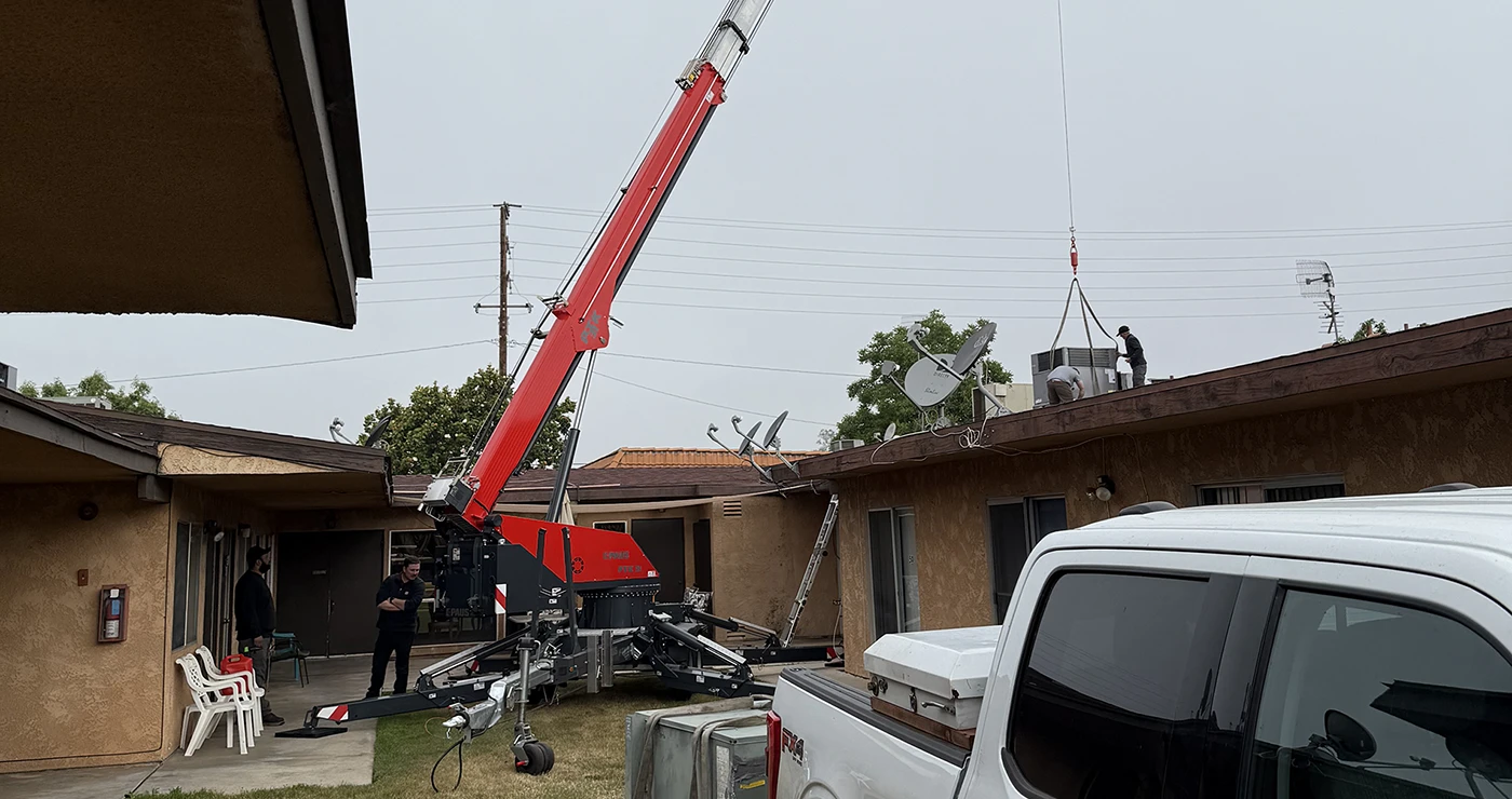 Crane Rental Services for HVAC Contractors Inland Empire
